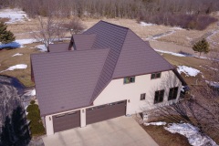 Rustic Metal Roofing Shingle in Mustang Brown