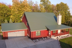 Rustic Metal Roofing Shingle in Forest Green