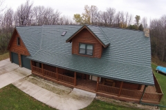 Rustic Metal Roofing Shingle in Forest Green