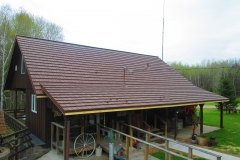 Rustic Metal Roofing Shingle in Terra Red