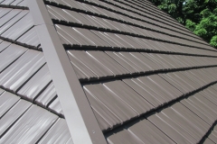 Rustic Metal Roofing Shingle in Caramel