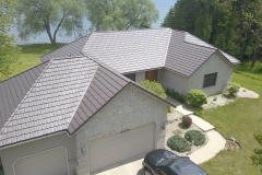 Rustic Metal Roofing Shingle in Mustang Brown