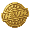 Gold One and Done Logo